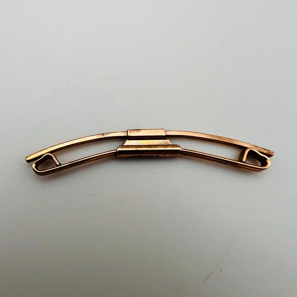 Swank Vintage Mens Collar Bar Gold Filled Curved Clip On Accessory